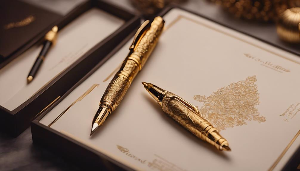 elegant gold pen collection