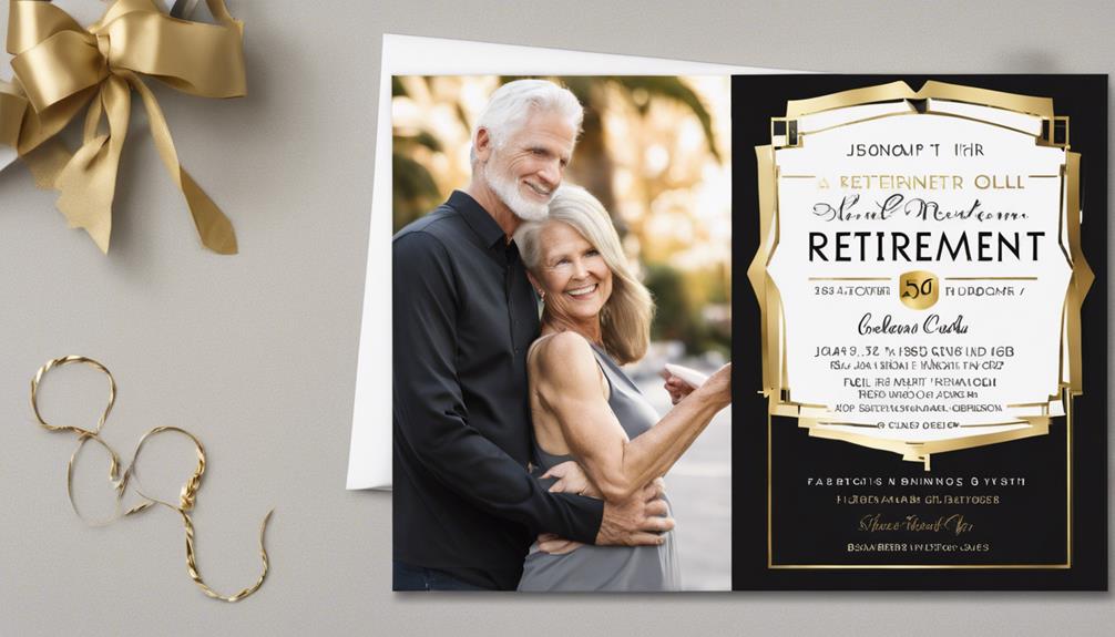 elegant retirement celebration invites