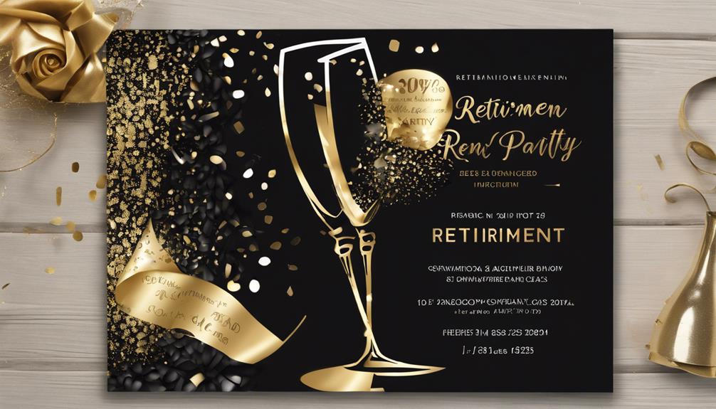 retirement party with elegance
