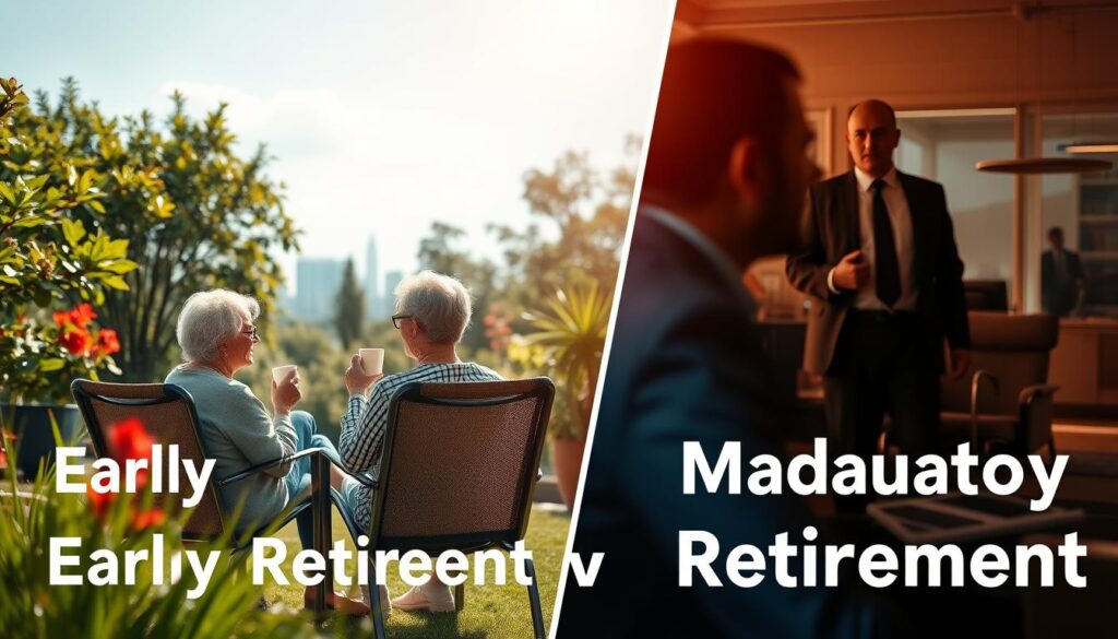 early retirement vs mandatory retirement