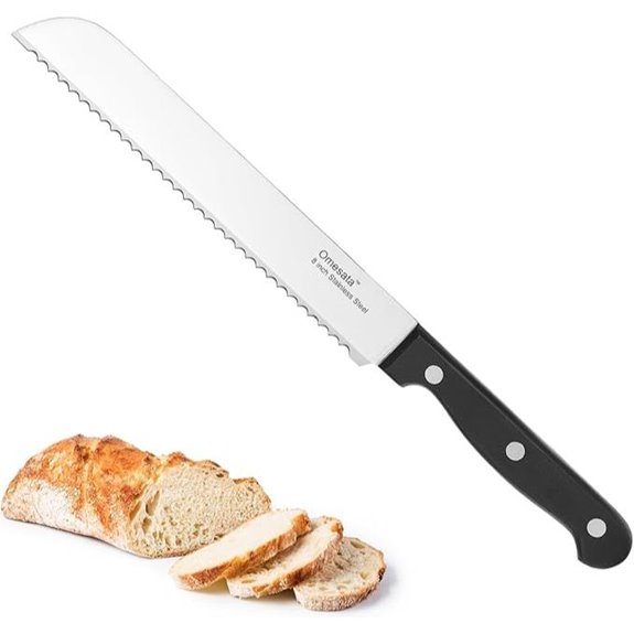 8-Inch Serrated Bread Knife Razor Sharp Stainless Steel