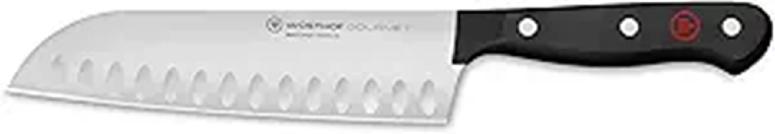 WÜSTHOF Gourmet 7 Hollow Edge Santoku Knife,Black