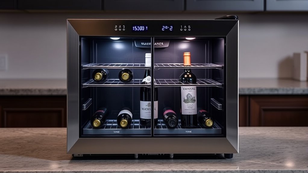 dual zone wine fridge factors