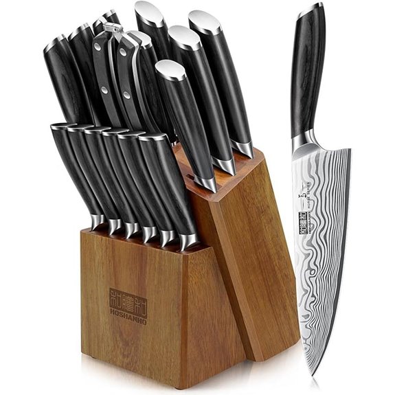 HOSHANHO 16-Piece High Carbon Kitchen Knife Set