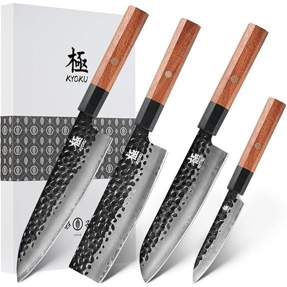 KYOKU 4-Piece Japanese Knife Set with Sheaths
