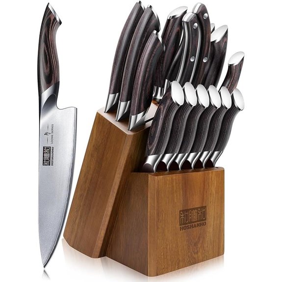 HOSHANHO 16-Piece Japanese Stainless Steel Knife Set