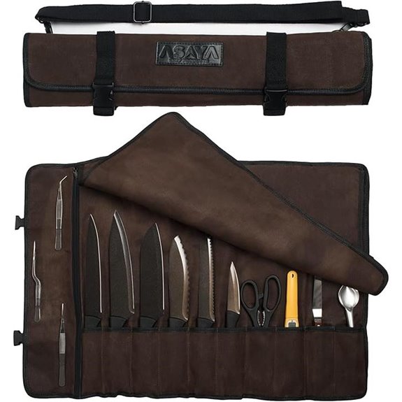 Asaya Canvas Chef Knife Roll Bag (10 Slots)