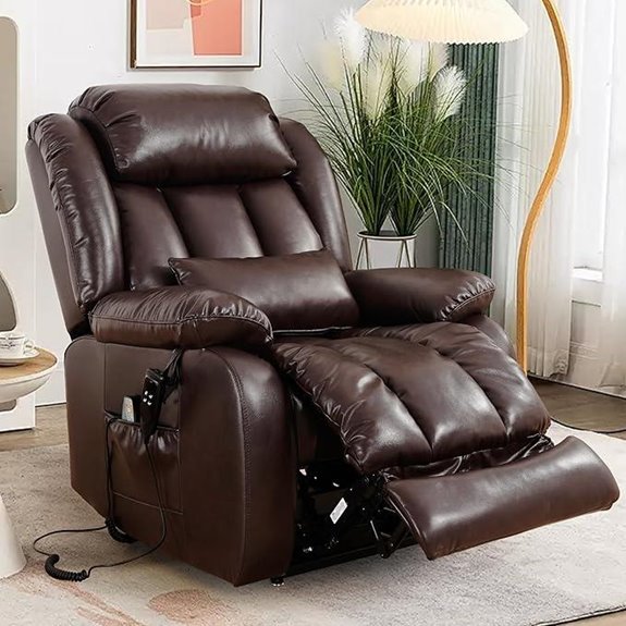 leather massage recliner
