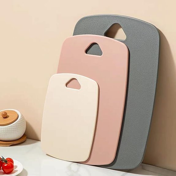 pink plastic cutting boards