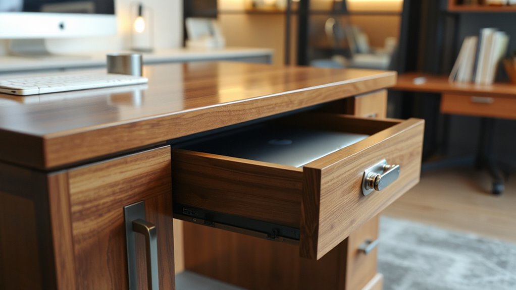 secure laptop drawer options