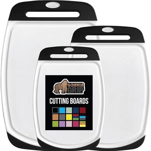 GORILLA GRIP Reversible Kitchen Cutting Boards (Set of 3)