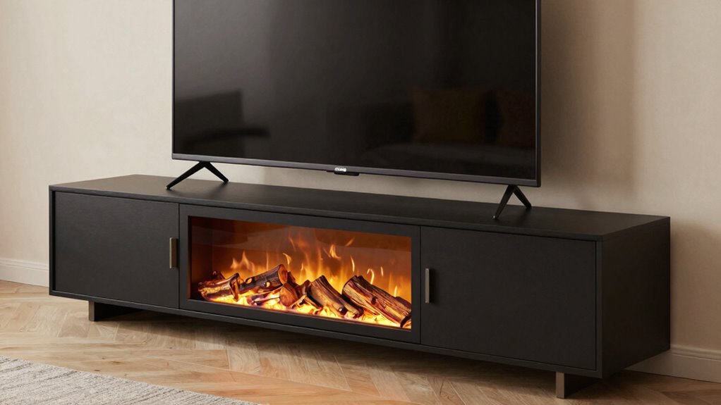 top electric fireplace stands