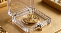 lockable gold coin display