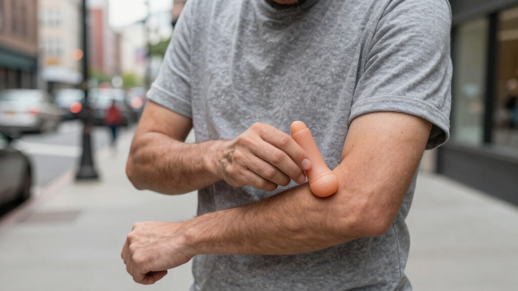 The man with an actual penis on his arm