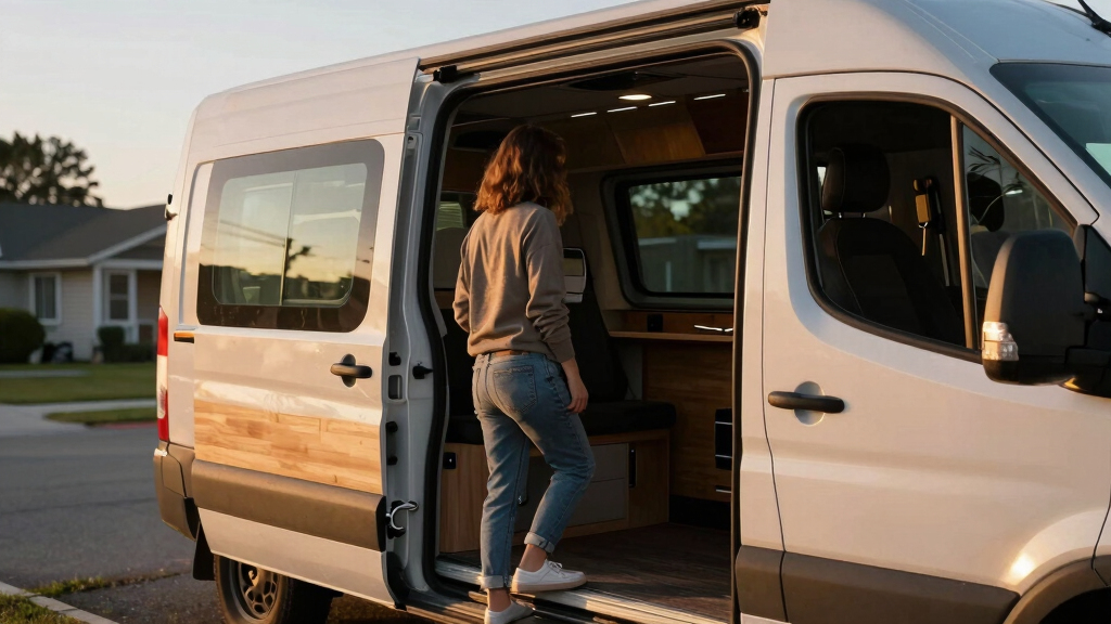 He Turned an Old Cargo Van into a 2-Story Tiny House!