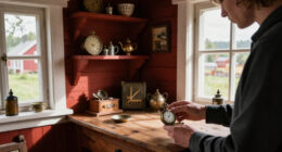 Inside a Vintage Dealer’s Little Red Cottage in the Swedish Countryside