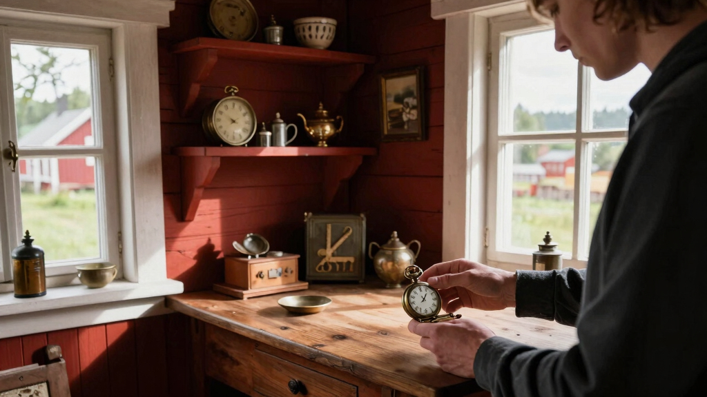 Inside a Vintage Dealer’s Little Red Cottage in the Swedish Countryside